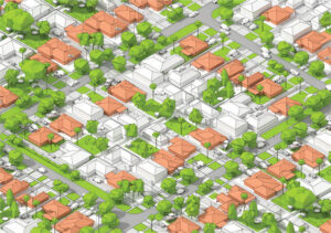 3D map of a suburb