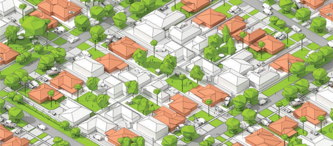 3D map of a suburb